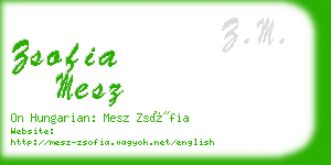 zsofia mesz business card